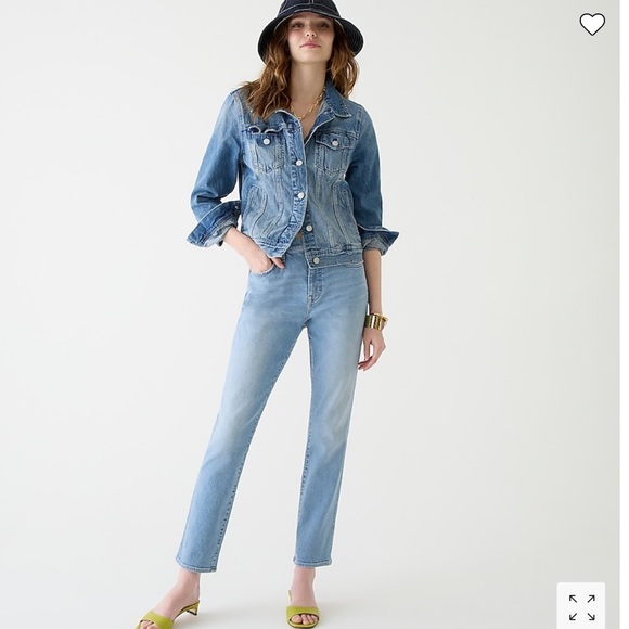 NWT J. Crew Vintage Slim- Straight Jean in Aqua Marina Wash - Picture 1 of 10